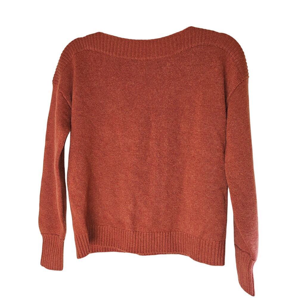 Garnet Hill 100% cashmere orange long sleeve sweater